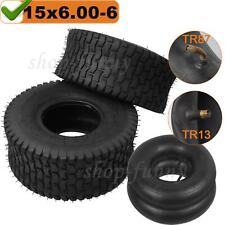 2xReifenmantel 2xSchlauch 15x6.00-6 4pr TR13/87 Ventil Aufsitzmäher Rasentraktor