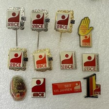 9 x Pin & 3 x Anstecknadel IG BCE, teilweise als Ehrennadel, schöne Sammlung