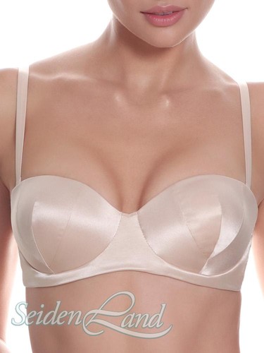 Satin balconette push bh - balconette, push-up