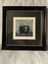 Klaus Böttger Original-Radierung 1975 HAND-SIGNIERT gerahmt 139/250 : Dämmerkopf