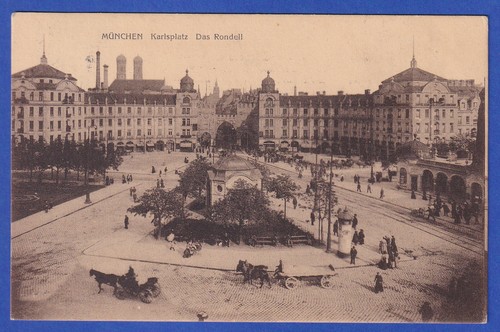 Alte münchen karlsplatz - ak,