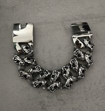 panzerarmband edelstahl xxl mit Drachen bikerschmuck herrenschmuck lifestyle