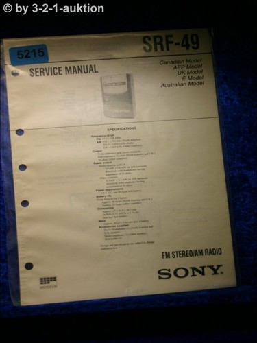 Sony service manual srf - sony,