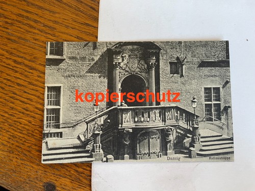 Danzig rathaustreppe - ak,