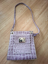 Damen Handtasche, neu, Flieder, 21×23 cm, Genuine Leather