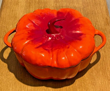 großer COCOTTE STAUB Kürbis NEU Durchmesser 30 cm Gusseisen Volkskunst