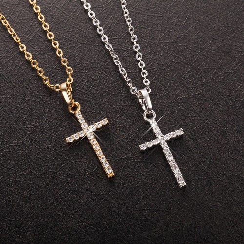 Halskette mit kreuz anhänger - mit,