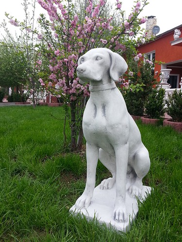 Steinfigur jagdhund cm - steinfigur, 70