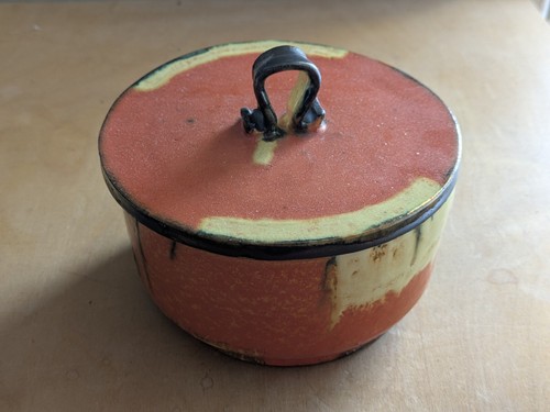 Keramik dose mit deckel ca - deckel,,