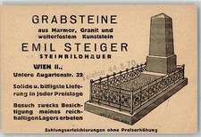13955442 - Wien Grabsteine Emil Steiger Steinbildhauer Leopoldstadt