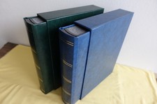 2 Briefmarkenalben Einsteckbücher leer mit Schutzkassetten