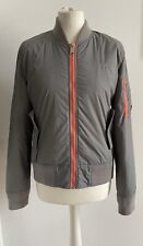 SCHOTT BOMBER JACKET IN GRAU MIT NEON ORANGE GR.M JKT BOMBERS W SCHOTT BROS INC.