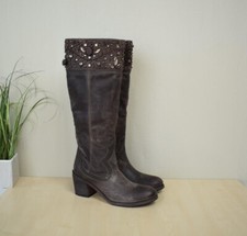 schicke CoralBlue Designer Stiefel Gr. 41 Coral Blue Echtleder - NEU