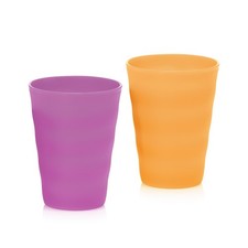 Tupperware Junge Welle Becher ( 2 ) Trinkbecher 2x 330ml orange und Lila NEU