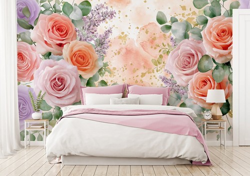 Fototapete blumen rosa rosen - blumen,