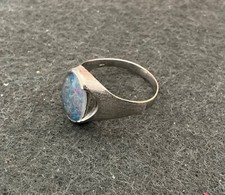ELEGANTER EDELOPAL RING - 585 WEISSGOLD - 2,52g - Weißgoldring 14kt Damen Opal