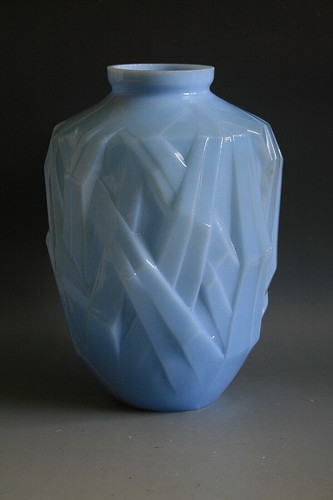 Art deco schneider opal blau - deco,