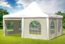Gartenpavillon 5x5m PVC Weiß