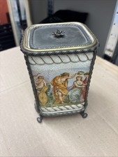 Antike Jugendstil Zinn Dose