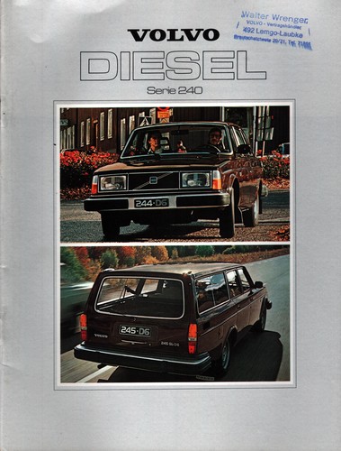 Prospekt volvo 240 diesel - volvo, von