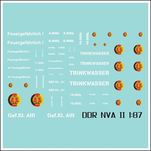 Waterslide decal ddr - 1:87,