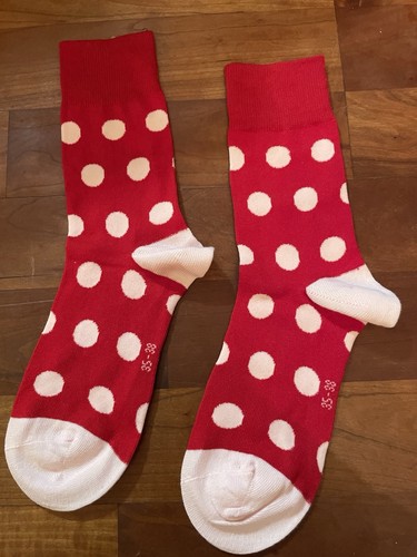 Paar socken rot mit weißen - mit,