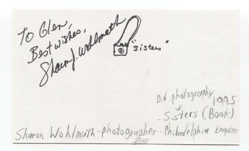 Sharon wohlmuth signed 3x5 - sharon,