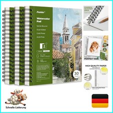Aquarellblock B525,4 x 17,8 cm, 3er-Pack, 90 Blatt, 140 lb/300 g/m², doppelse...