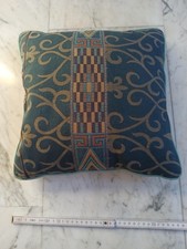 Brokat-Wende-Sofakissen FederkissenFüllung Einzelstück Raumausstatter Grün Rot