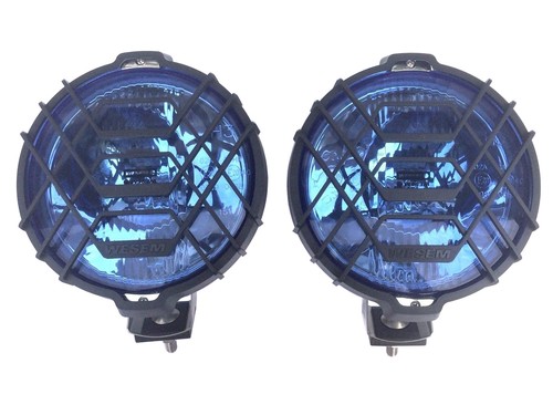 Blau chrom rund halogen - 2x,