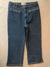 Maas Naturwaren: 3/4-JEANS blau, verstellbar, Biobaumwolle mit Elasthan, Gr. 152