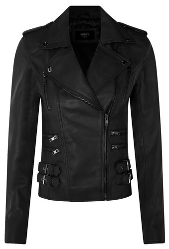 Damen leder bikerjacke matt - damen,