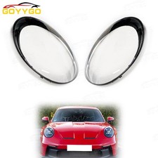 2x Scheinwerferabdeckungen, klare Lampengehäuse für Porsche 911 992 2018–2022