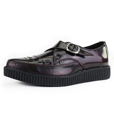 T.U.K. Creepers Herren Pointed Creeper Buckle burgund Gothic, Rockabilly
