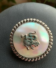 Gablonzer Brosche silberfarbig