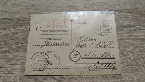 Alliierte postkarte - -,