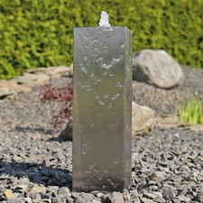 Edelstahl Säulenbrunnen