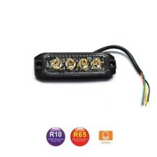 LED Stroboskop Blinklicht 101mm 4LED 12V/24V ECE-R65 Klasse 2