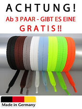 Schnürsenkel 100-200 Flachsenkel Schwarz Weiß Senkel Sneaker Neon Polyester NEU