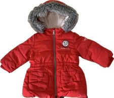 Winterjacke Mädchen Disney Minnie, Gr. 68, rot, Fell-Innenfutter (Imitat)