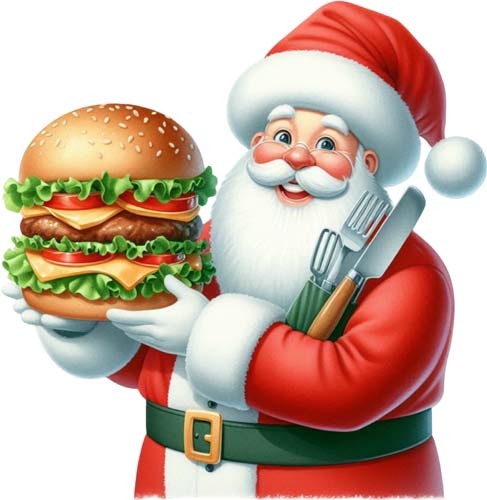 Weihnachten santa hamburger - weihnachten,