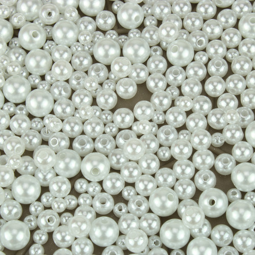 1000 acrylperlen weiß 8mm - acrylperlen, 4/6/8mm