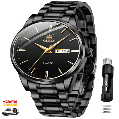Herrenuhr edelstahlarmband - herrenuhr,
