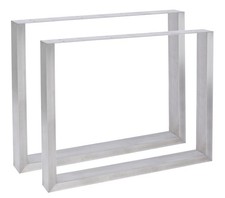 #Lage433 2x Tischbeine Velden 70 cm edelstahl Tischkufen Möbelkufen Tischgestell