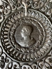 Seltene antike Gusseisenplatte - Portrait Kaiser Franz Joseph I. (um 1850-1860)