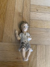 Schöne alte Krippe Krippenfigur Jesus Kind Christus Kind aus Gips