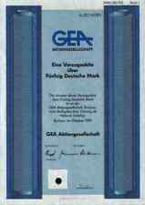 GEA Bochum 1989 Metallgesellschaft Ahlborn Sarstedt 50 DM Gründer - Vorzugsaktie