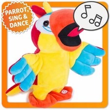 Tanzender & Sprechender Papagei mit Aufnahme - Verrücktes Huhn flattert & tanzt