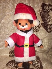 MONCHHICHI 28 cm Figur SANTA CLAUSE WEIHNACHTSMANN Monchichi *Rarität* #w148