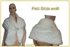 Pelz Stola weiß (Webpelz) -